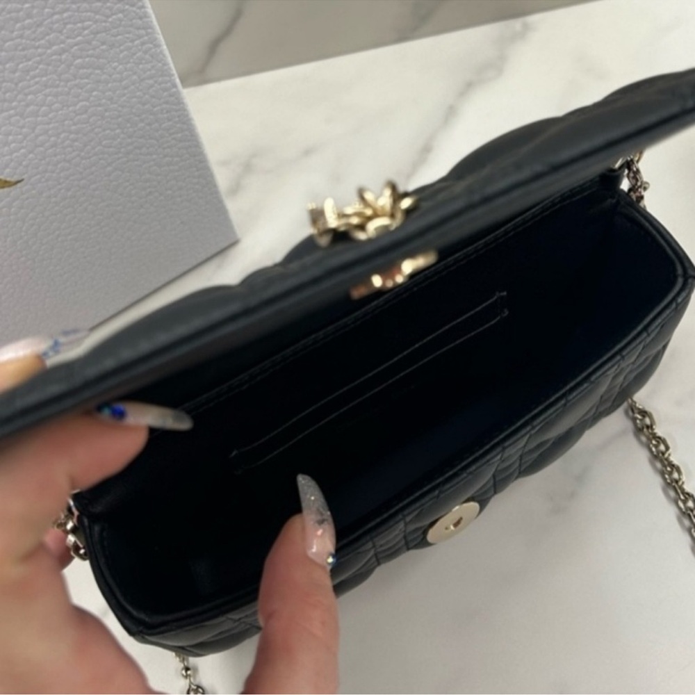 DIOR Cannage Lambskin My Talk Phone Crossbody Pouch ✨ - Picture 16 of 16